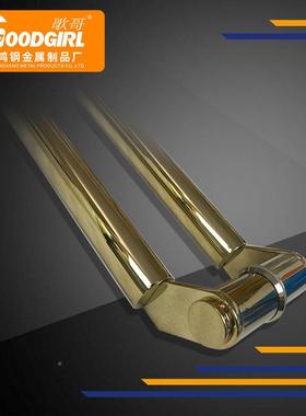 加厚不钢玻璃门拉手把锈酒店USW推对拉门手时尚圆管装大门把手扶