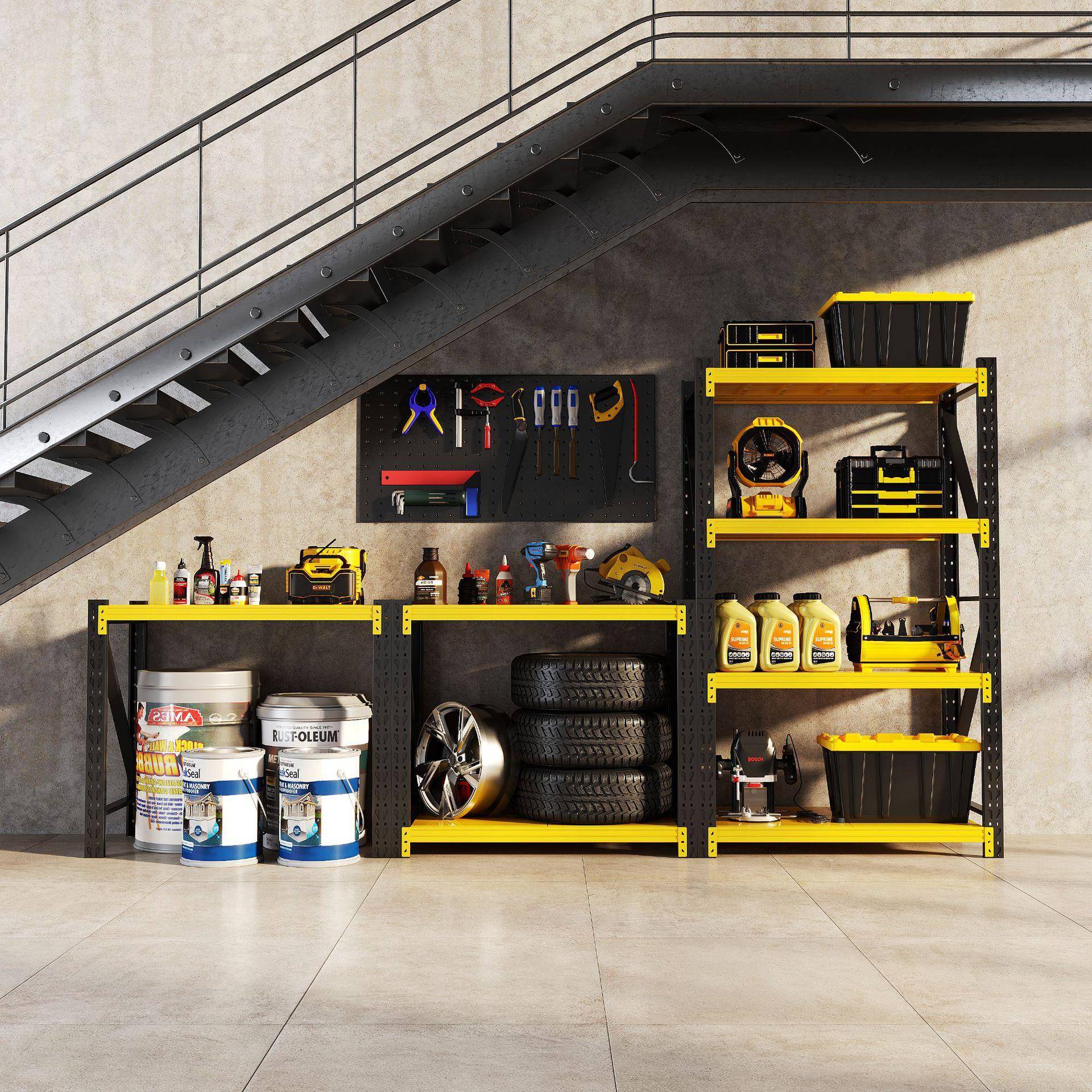 仓储货架置物架场家景用多层储物仓库市车库储物多间拆超装862收