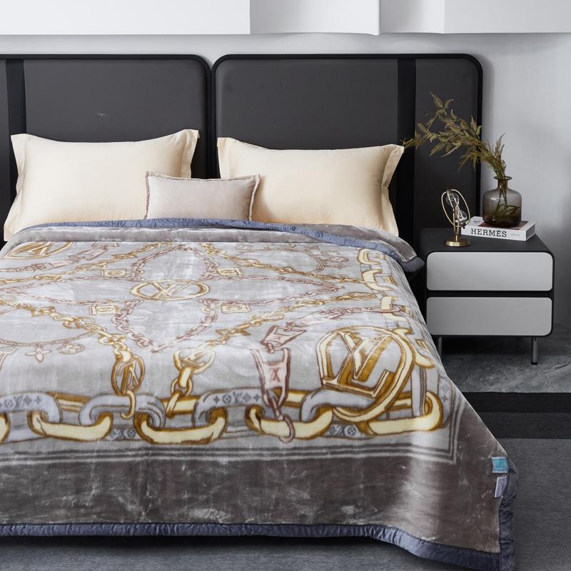 丝拉舍尔毛毯双层厚云柔软加天毯AOM保暖冬季毯毯婚庆陪嫁盖毯绒