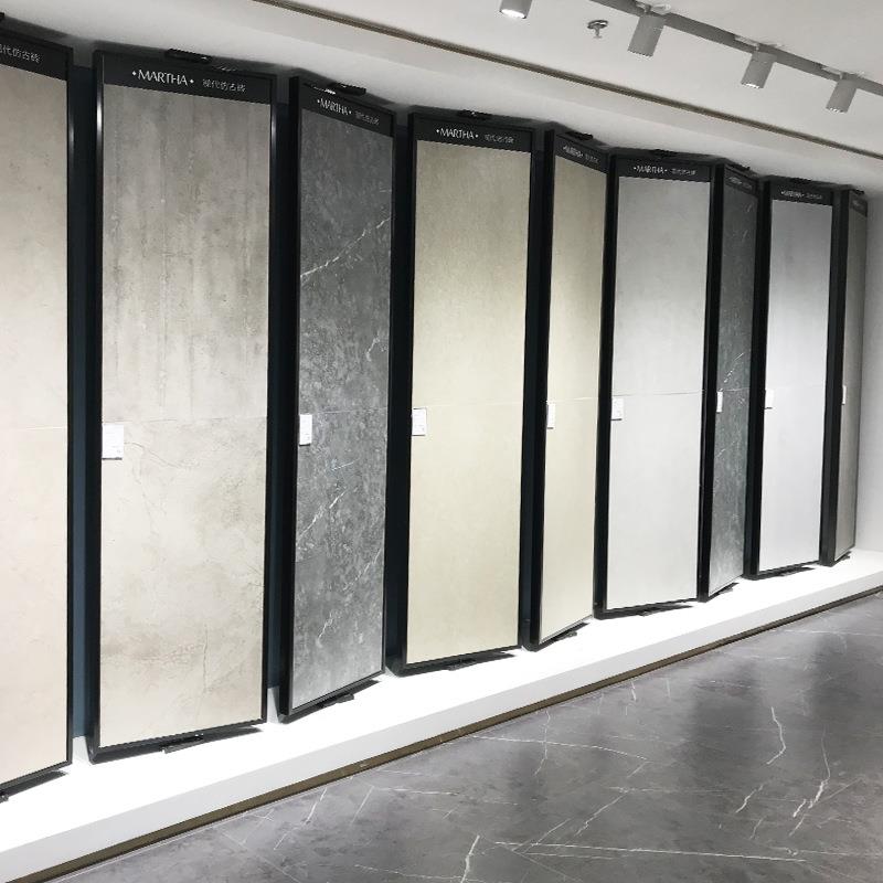 三面旋转瓷砖木地板落展架式多功能地术MY-6523艺漆涂料样品展示