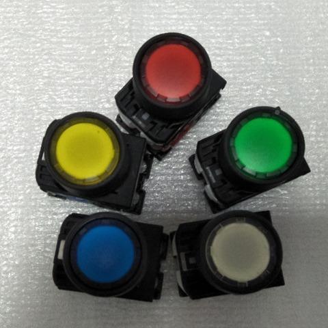 富士凸头AR221EOL带灯按钮A68322EOL-1M3Y自复R位LED绿红黄蓝白橙
