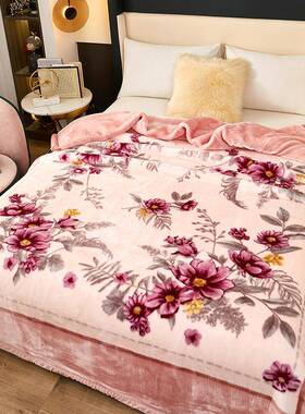 升级版双层加厚拉舍尔毛毯学毯婚庆毯子绒盖75118毯超生柔软秋冬