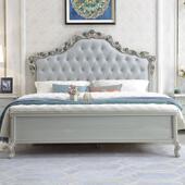 GYA美轻1奢实木双人床.8m卧室家具现式 廷代简约孔雀蓝宫HQT公主床