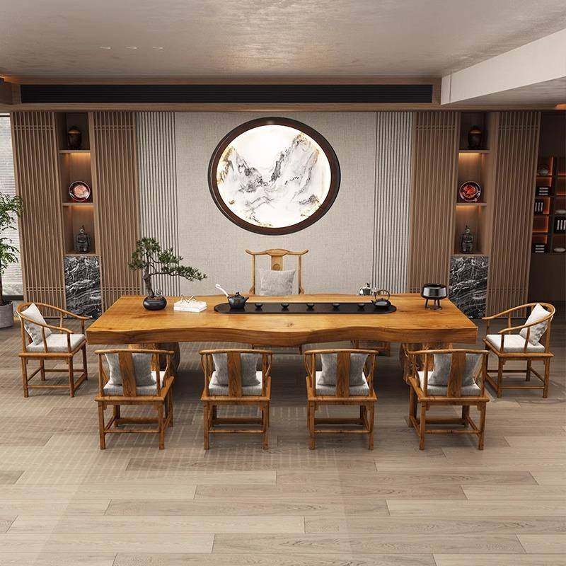 原木板茶台新中式泡实木AAG茶大桌茶整板自然边简约桌子办公室茶,商业/办公家具,茶台/茶桌,淘宝优惠券,粉丝福利购,淘宝优惠卷