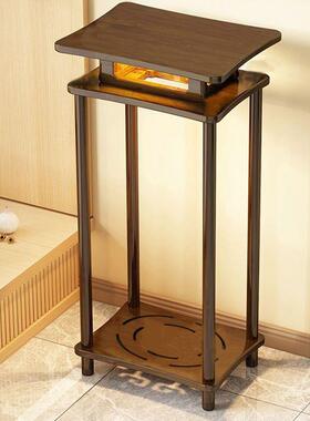 茶实几木边几IUN角几中式实架木茶台仿古小茶桌轻奢古架摆件玄关