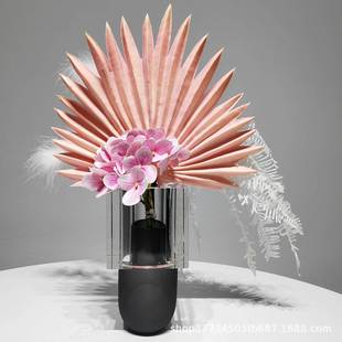 擺輕仿奢粉色真花藝擺客廳假花設樣板間餐桌1098擺花干花電視件柜