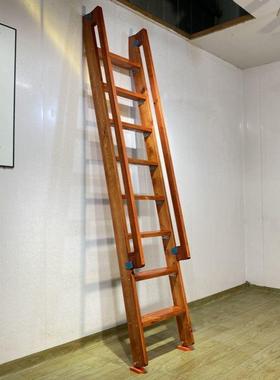 简易上下铺YAQ梯家用梯扶子实木儿童高低床手卖loft内爬单直阁楼