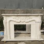 饰石材壁 浮雕壁架家白炉用客厅装 大理石壁石雕欧CHE式 汉玉法炉式