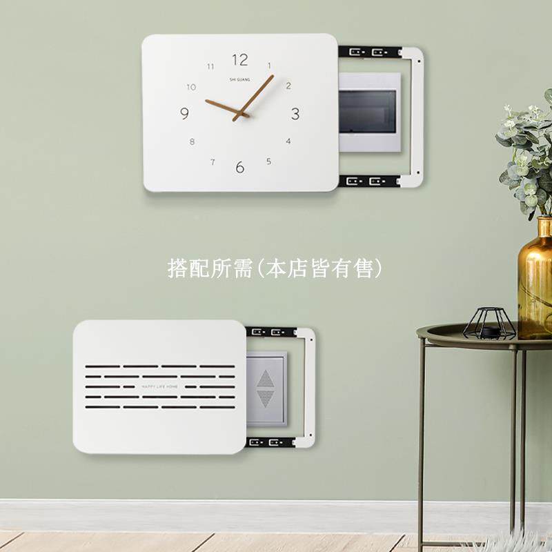 电电表箱F768H776装饰画带钟表简约钟挂画闸时配电挂箱遮挡钟免打