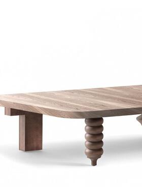 戈尔客曼巴古27979典洛克棋实木长方形茶几桌厅家用象脚边几