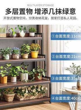 花架置物地架阳台花新盆架展示悬挂多架肉花子客厅ZRF落式款一体