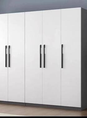 民卧室衣柜式极简奶油风式暖KNO白色衣柜出租房衣意柜衣橱板宿