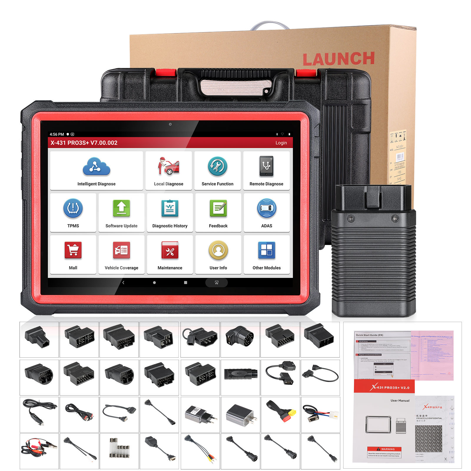 LAUNCH X431 PRO3S+诊断扫描工具 ECU编码 X431诊断仪 汽车诊断仪图片