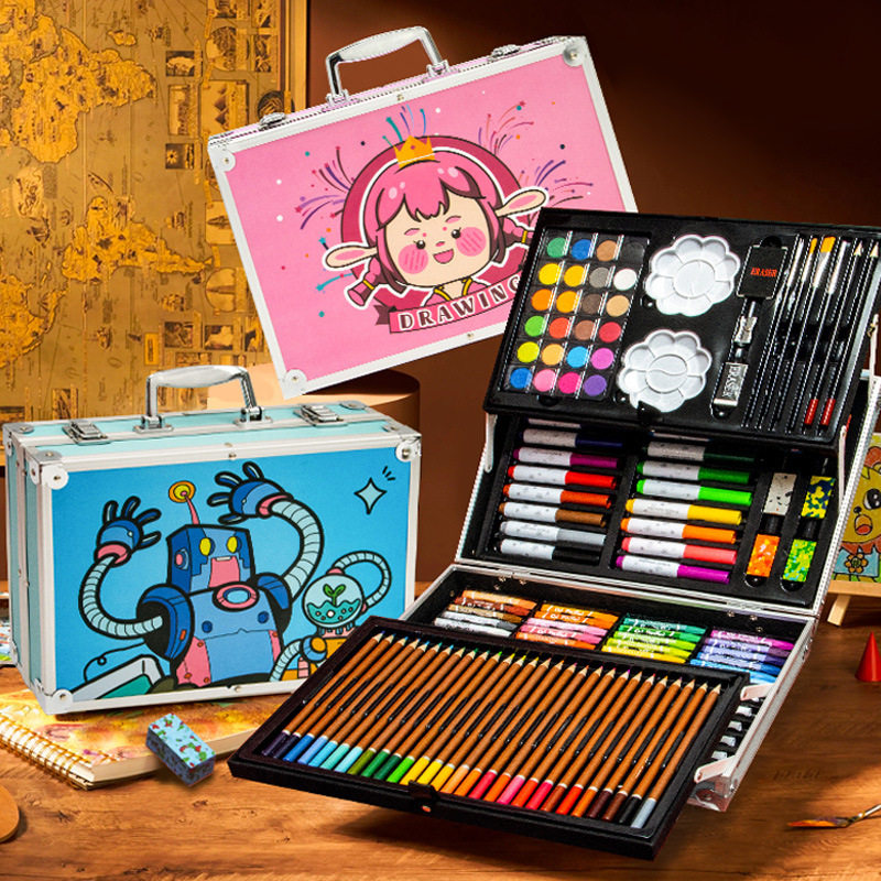 新款水彩笔套装儿童文具套装幼儿园画画用品小学生学习用品24色36