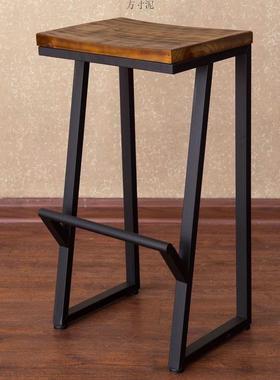 实木高脚凳简约吧台椅家用高椅子吧凳吧椅前台吧台凳工厂一件