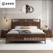 新中式 全实木床家用乌金木卧室1.8m双人床全实木1.5m大床直销