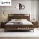 新中式 全实木床家用乌金木卧室1.8m双人床全实木1.5m大床直销