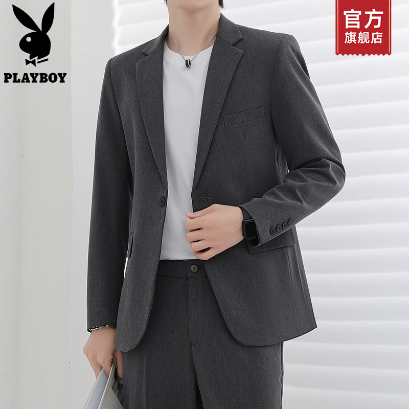 花花公子西装男2026新款休闲礼服外套商务正装新郎结婚西服套装K