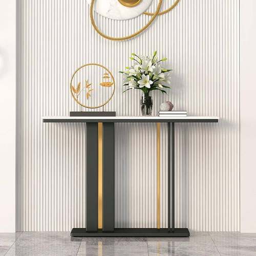 轻奢玄关桌入户靠墙现代简约玄关台走廊端景台条案新中式玄关柜