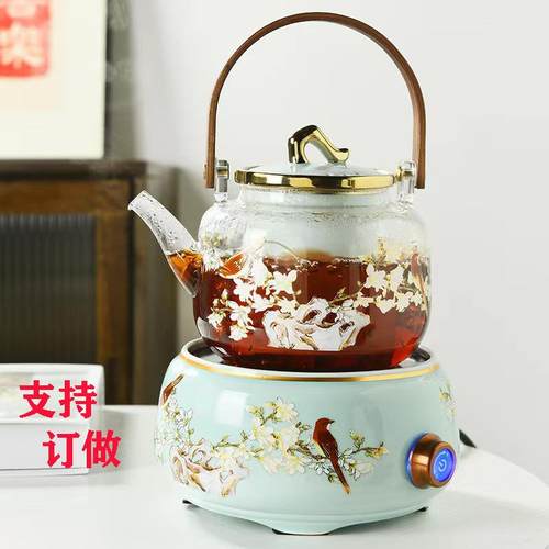 电陶炉迷你喜上眉梢煮茶炉烤炉围炉煮茶套装多功能玻璃煮茶烧水壶