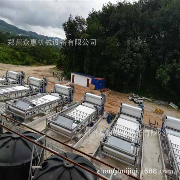 带式压滤机河道淤泥脱水设备