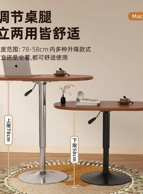 多发能小茶几IIB气动电脑功桌升用降旋转家可移动床边桌沙旁餐桌