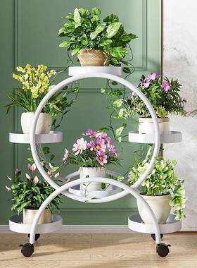 花架子客厅落地式多肉阳摆置物架现PZO代简约台摆艺放铁植物件花