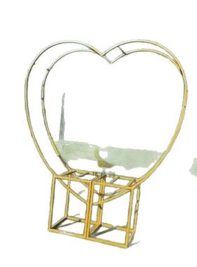 背新心款婚庆ZK74nNe3道具铁艺形景拱门舞台布置架子创意婚礼件爱