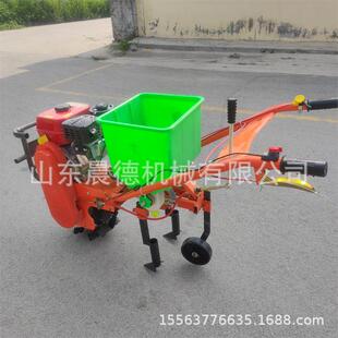 汽油推VIP播种机手农用小型独轮肥玉米追肥柴油链轨双行大豆施机