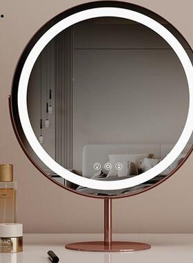 化妆带灯简约子家用卧智能台式桌室面50157网红镜梳学生宿舍补妆