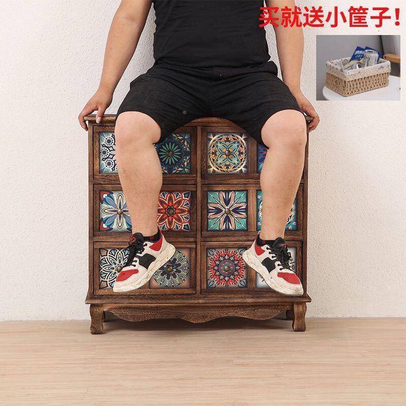 美式实木斗柜抽绘屉式柜纳咨询客服客厅储物柜阳台多层置物收柜卧