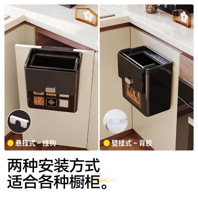 厨房用悬专式垃圾桶大容BWK量免弯腰可移动古风家用壁挂挂桶中舞