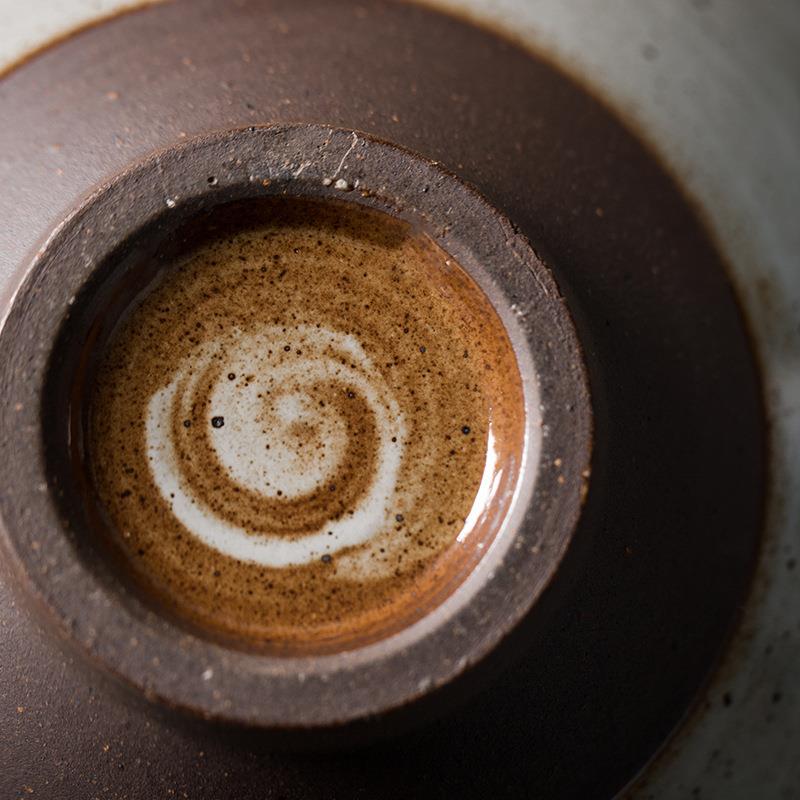 F7658H88日斗笠碗粗陶8大意号英寸汤碗米饭碗创餐具复古手工个性