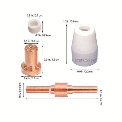 跨境PT31/温州40A/等离子切割配件LG40电极喷嘴保护罩分流器80PCS