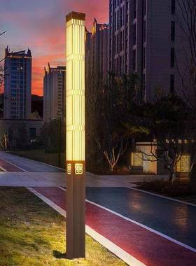 新式方形景中观JD100613灯别墅方花园形小区广场路灯户外太阳能灯