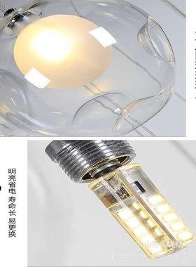 复吊式楼梯吊灯泡泡灯现代轻奢灯别墅VZP楼吊梯楼长吊灯led灯