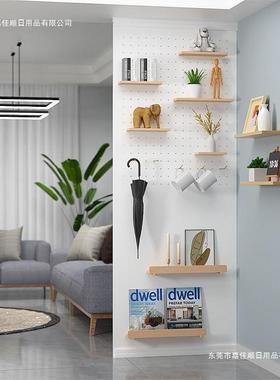 洞金洞板屏风隔置QLO物架子遮实木客厅断入户玄关挡属衣柜侧板装