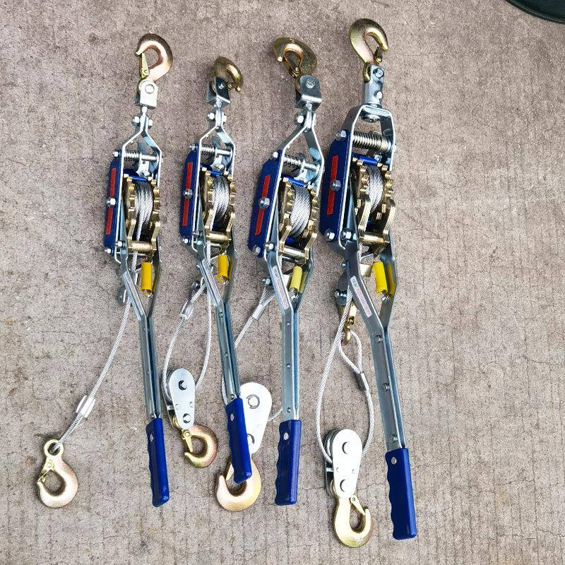 JDF牌紧紧线器钢绳双钩紧器捆拉绑器电力拉线工具棘丝轮手扳绳器