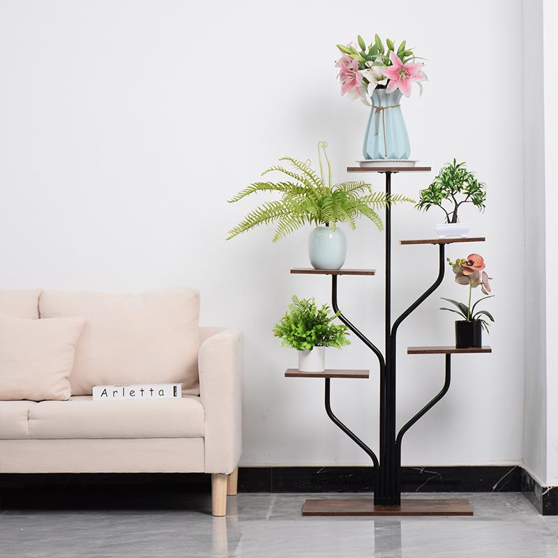 简约室内花架件起批阳台多肉花盆盆架绿树形植物架一栽萝RLZ铁艺