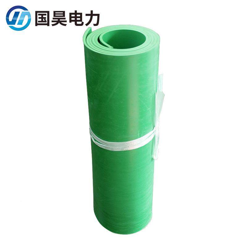 昊国电力绝缘胶垫5KV10KV35k无品牌/平v10mm绿色绝胶板面缘防滑配