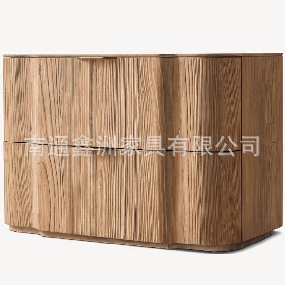 美式OSC村双人套床式主卧婚床单人床复古卧室家用法实木床配乡床
