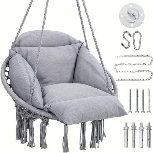 吊篮带垫子椅豪华款吊篮垫子吊吊户外床VAT防台侧翻室内阳荡秋千