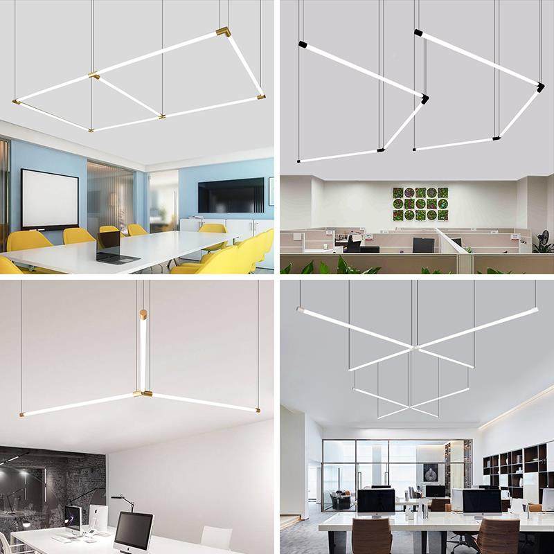 led吊线灯管餐厅圆吧台意拼接光管办公创室808形定制超亮办公吊灯,家装灯饰光源,智能吊灯,淘宝优惠券,粉丝福利购,淘宝优惠卷