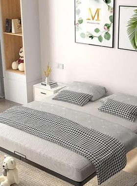 无头悬浮床素钢静排骨架家用碳音榻榻床米铁PWF艺卧室酒店齐边钢