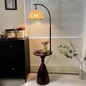 新款 风客厅落古地中置物架一体沙发灯卧室床578头柜氛围感落地台