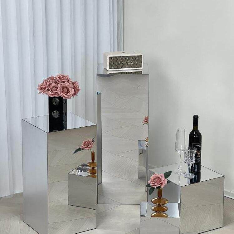 镜面方形列亚力盒具子展示台克无品牌/拍照布置场景道镜子立方体