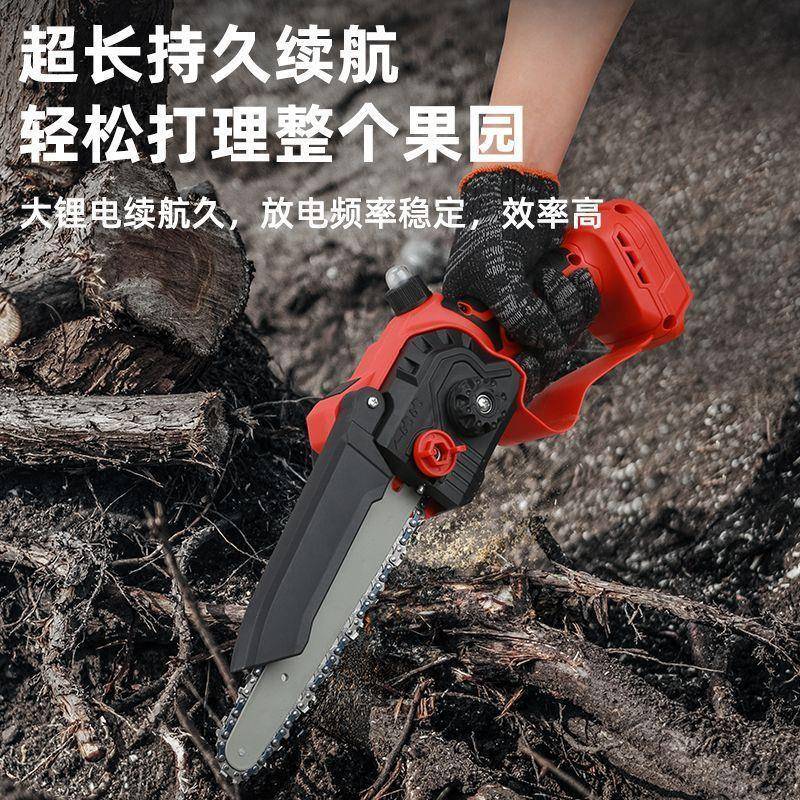 进口充电锂电家用型户外线单无手锯电链锯小砍树修锯无品牌/枝锯