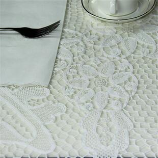 手工万丝古缕欧式棉麻餐桌布库蕾RB003存抽纱手工百带丽复方形丝