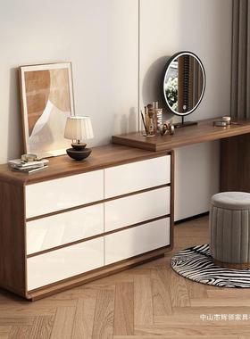 公现代简约一体斗柜梳妆台46394室化角妆桌床尾收纳柜化卧妆台转