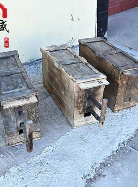 民俗老物件老式手拉风箱老土灶木质t$*&y$*&风箱风式饰匣子农摆村